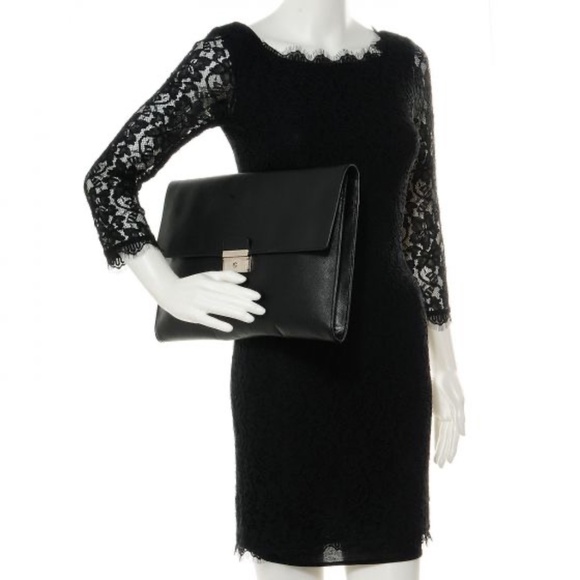 Authentic PRADA Saffiano Attache Portfolio Clutch Black - Picture 3 of 13